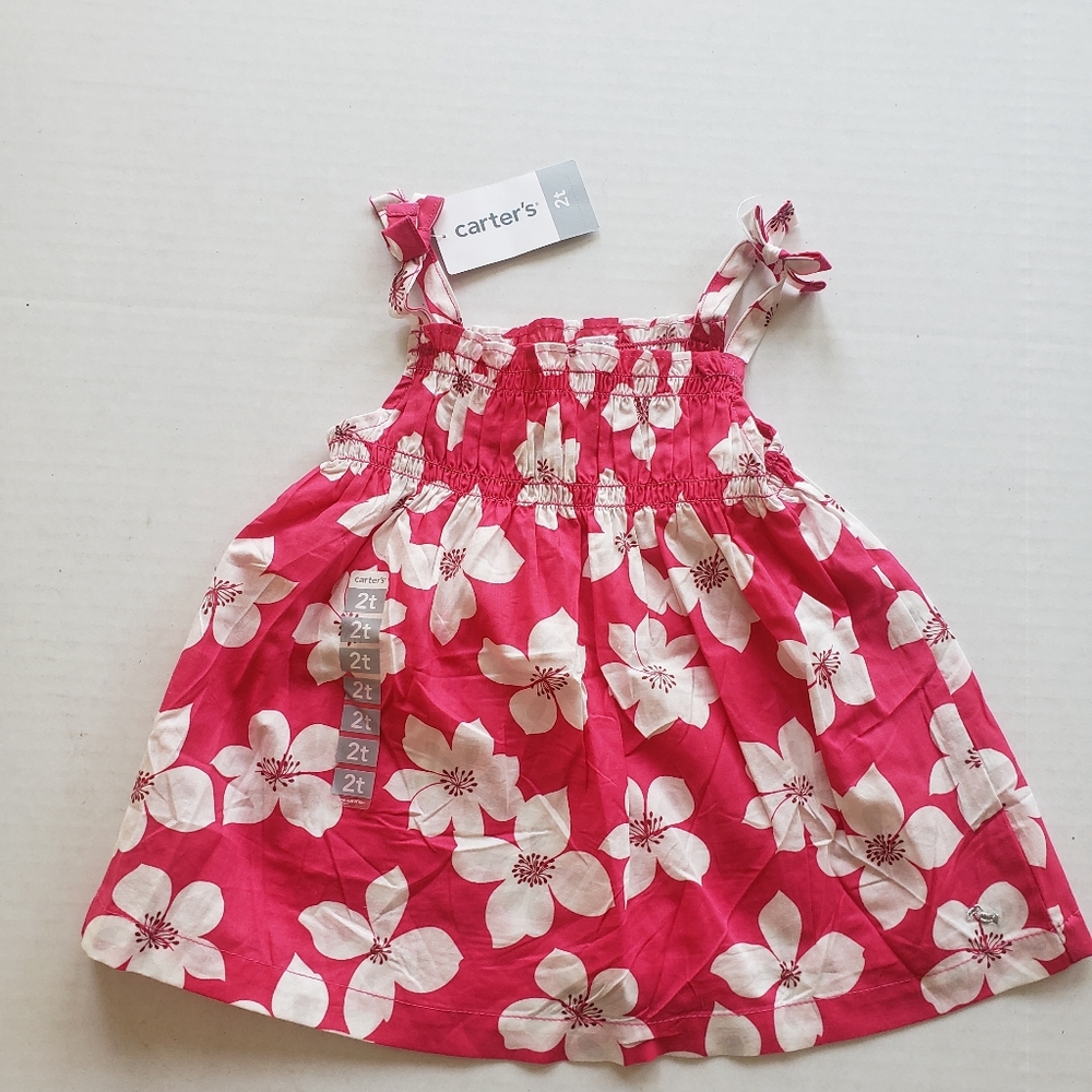 Carters Girl Summer Sleeveless Dress Size 2T.